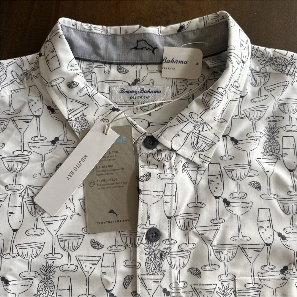 Tommy Bahama Mojito Bay Sippin' Soiree Island Zone Short Sleeve Shirt Men's XXXL